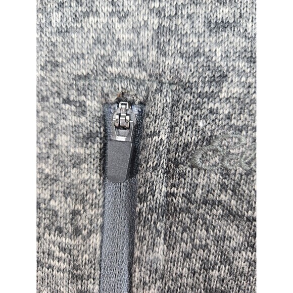 Eddie Bauer 1/4 Zip Sweater Pullover Fleece Men's Large Heathered Grey Pocket - Picture 11 of 11